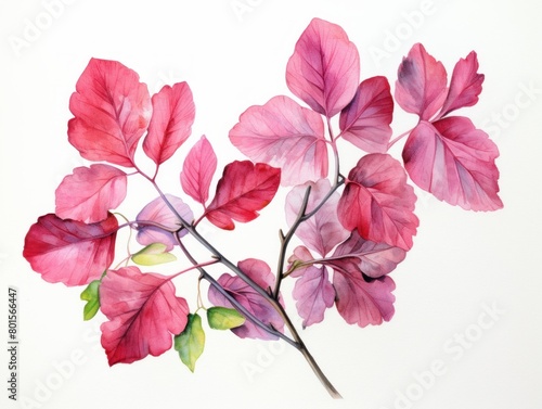 Poison oak watercolor style isolated on white background photo