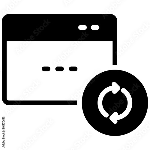 web sync solid icon