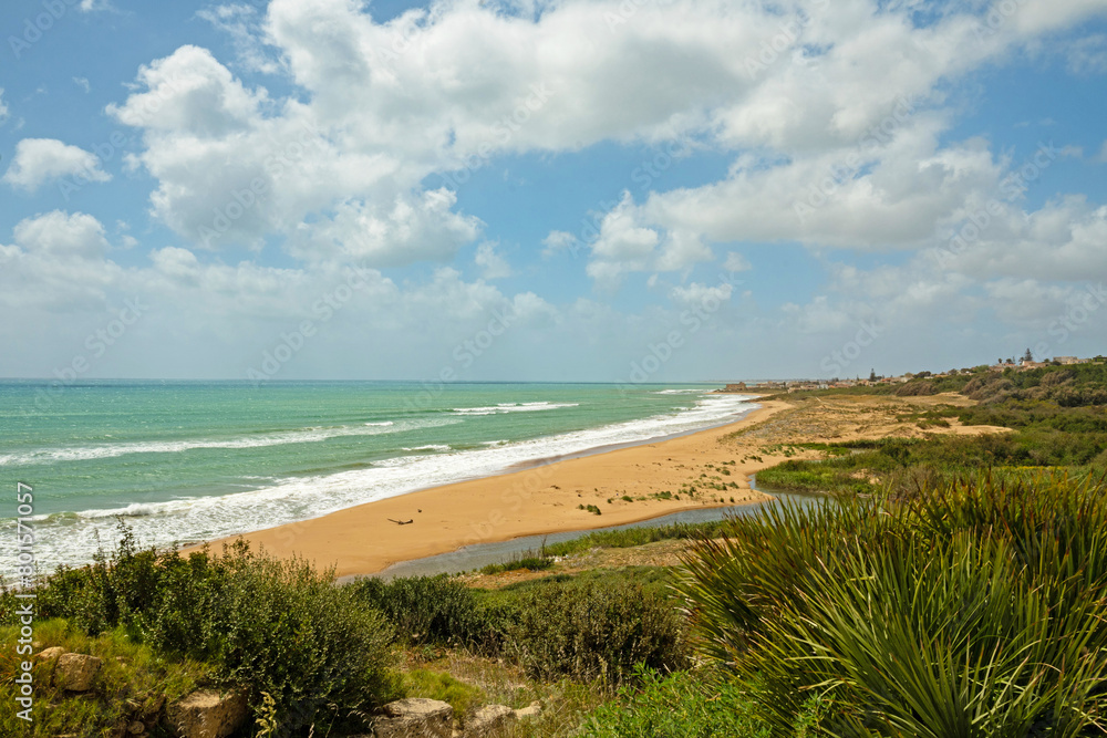 landscape and beach near Selinunt in Sicily with view to Triscina landscape and beach near Selinunt in Sicily with view to Triscina