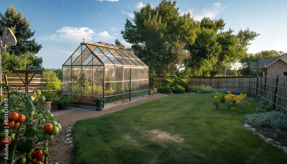 Charming Greenhouse in Backyard