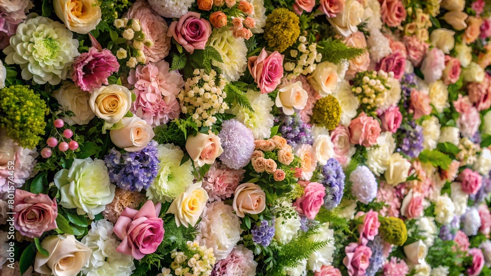 luxury floral arrangement wall design