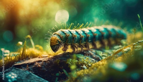 looper caterpillar in nature photo