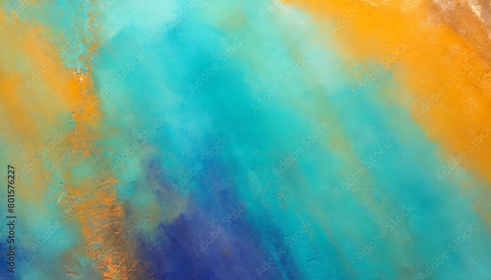 colorful vibrant aged horizontal background with medium turquoise pastel orange and royal blue color