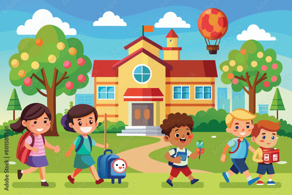 back to school concept vector Illustration back to school concept vector Illustration