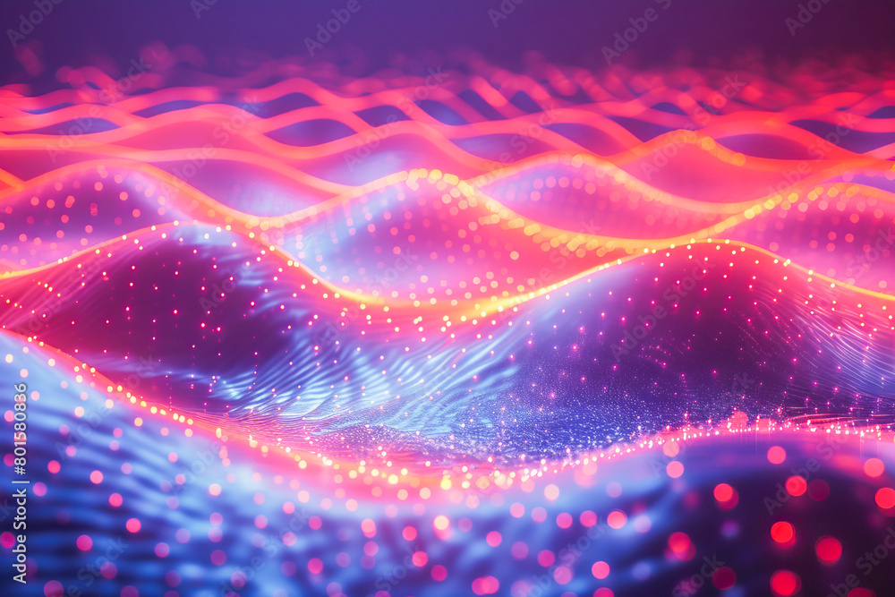 A surreal, luminous wave pattern with a glowing, dream-like quality A surreal, luminous wave pattern with a glowing, dream-like quality