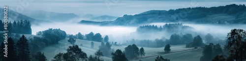 landscape with fog 