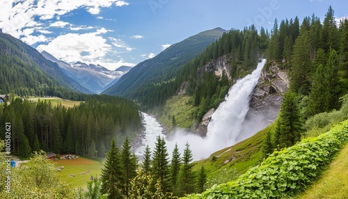 the krimml waterfalls in the high tauern national park salzburg