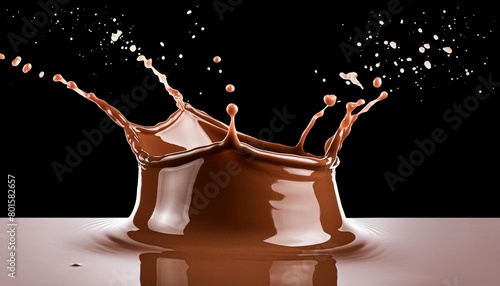 chocolate splash isolated on transparent background food drink lifestyle diet design element pbg cutout