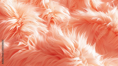 Floating Peach Feathers in Artistic Harmony
