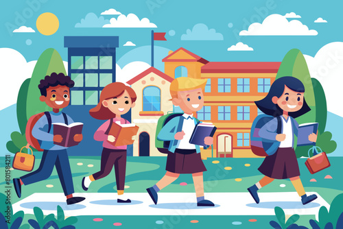 back to school concept vector Illustration