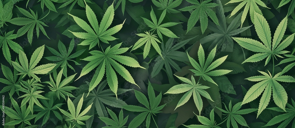 Marijuana leaves background