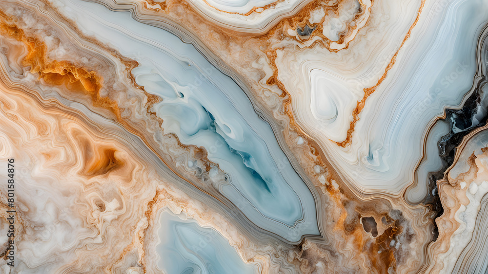 A beautiful blue and white stone with brown and orange swirls A beautiful blue and white stone with brown and orange swirls