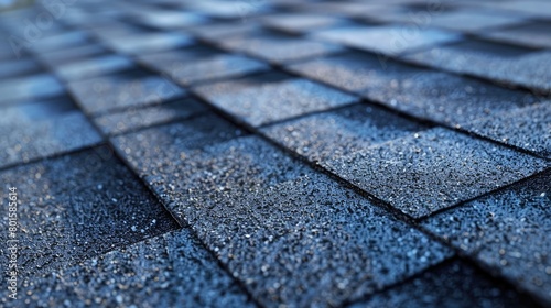 Shingles texture - close up view of asphalt roofing shingles photo