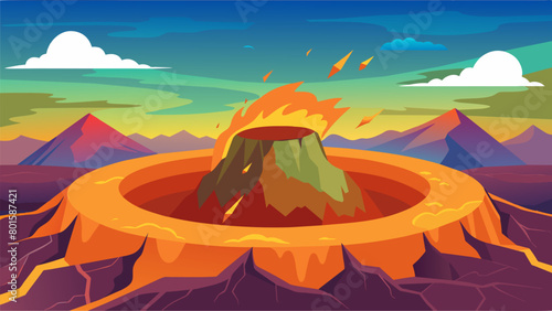 The volcanos once dormant crater now bubbled with life mirroring the social unrest that had been brewing for months..
