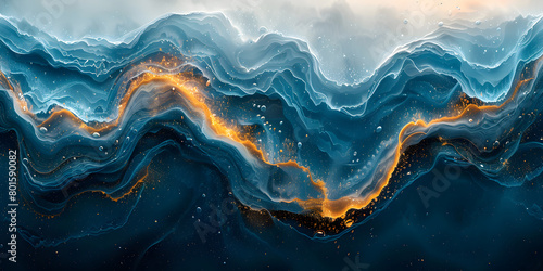 Geographic Fantasies: Abstract Illustration of Swirling Patterns photo