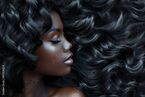 Well-groomed hair of a black woman