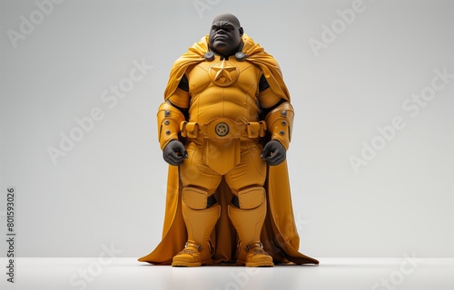 fat superhero 3d render. Generative AI