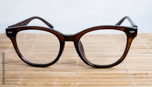 typical glasses frame on transparent background