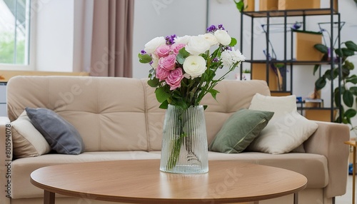 vase with flowers on the table
