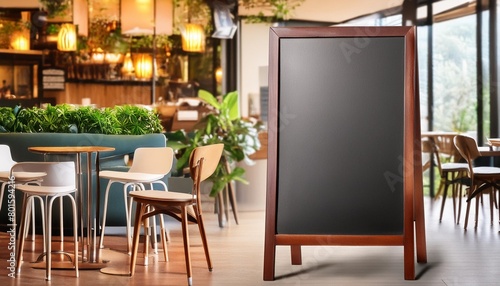 a modern and stylish empty menu board mockup perfect for showcasing menu items and restaurant branding the large clear space allows for easy customization and customization to match any r