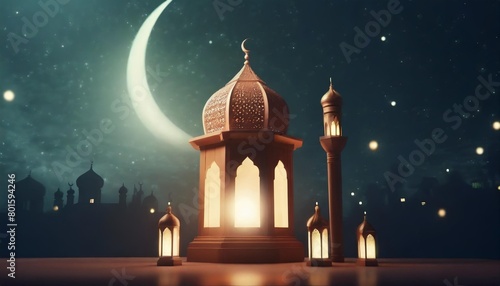 ramadan eid islamic background generative ai