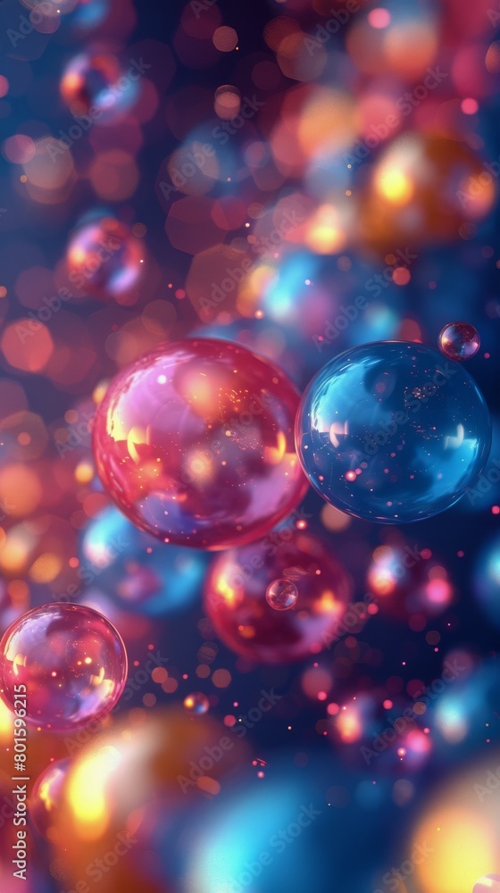Cluster of Bubbles Floating in the Air Cluster of Bubbles Floating in the Air