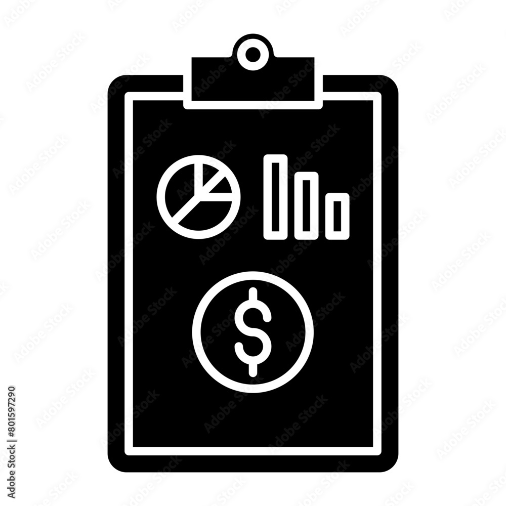 Yearly Report Line Icon Yearly Report Line Icon