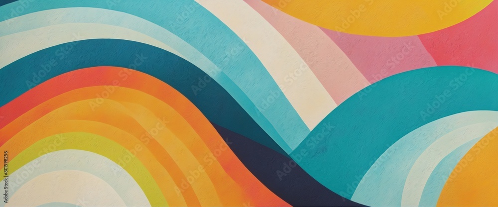 Obraz premium Vibrant Geometric Patterns: A Creative Modern Design Approach