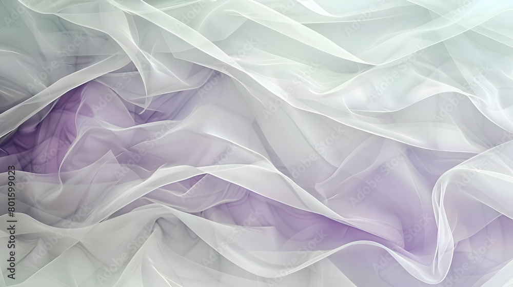 Fototapeta premium A photograph of a simple yet elegant abstract pattern with smooth, sweeping curves and crisp angular lines in muted shades of lavender and mint, offering a modern aesthetic
