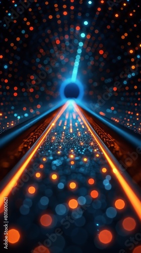 Illuminated Long Tunnel