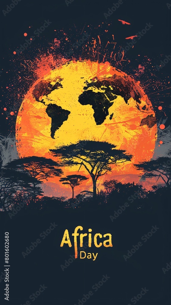 Africa day text background