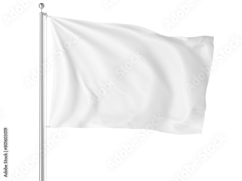 An image of a White Flag isolated on a white background photo