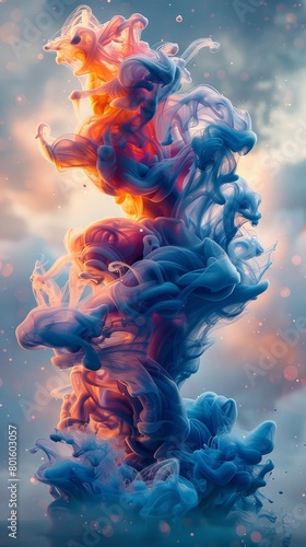 Close Up of Blue and White Pattern