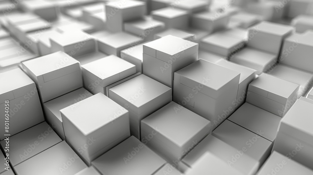 Stacked White Cubes Stacked White Cubes