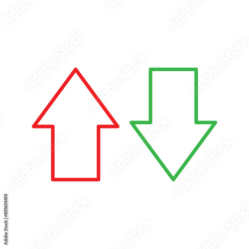 symbol arrows vector, Two arrows up-down sign. line arrows icon on white background. Exchange symbol, logo illustration. Vector illustration. Eps file 42.