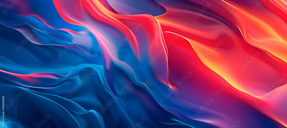 A vibrant abstract wallpaper featuring flowing soft lines and bold geometric shapes in cobalt blue and vivid red, resembling a high-definition photograph with realistic lighting and shadow effects A vibrant abstract wallpaper featuring flowing soft lines and bold geometric shapes in cobalt blue and vivid red, resembling a high-definition photograph with realistic lighting and shadow effects