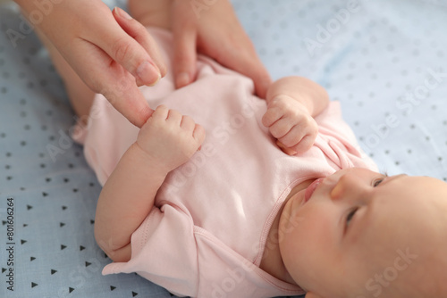 Wallpaper Mural Mother with her cute little baby in crib Torontodigital.ca