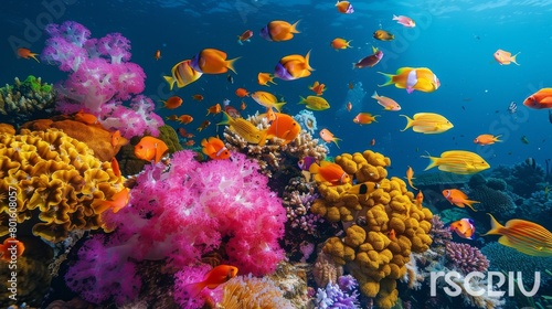 Colorful Coral Reef at Underwater Depths