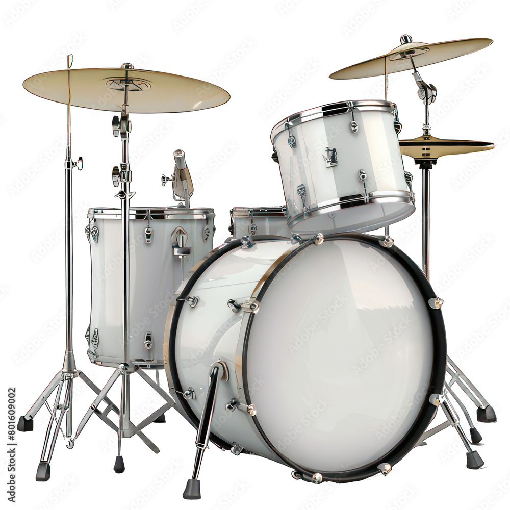 Drums isolated on white created with Generative AI Drums isolated on white created with Generative AI