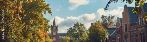 Wallpaper Mural An establishing shot of a beautiful college campus in the fall Torontodigital.ca