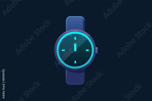 A minimalist smartwatch with only a single, glowing line for time display.