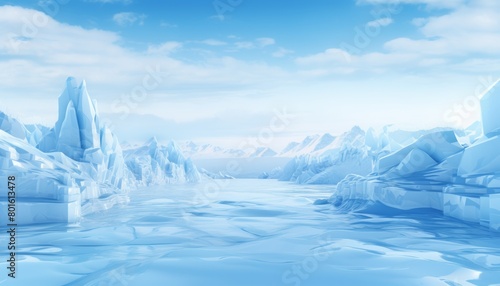 Ice background podium cold winter snow product platform floor frozen mountain iceberg