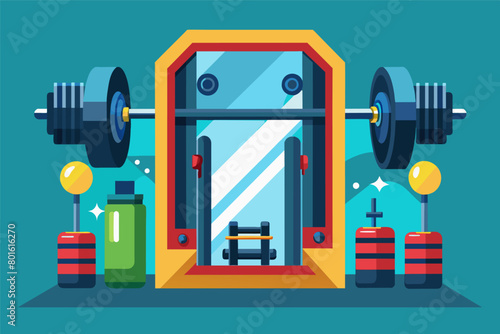 A gym mirror reflecting the determination and effort of those striving for fitness