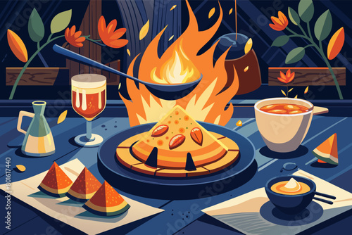 A gourmet Suzette flambeed tableside and served with a decadent Grand Marnier sauce