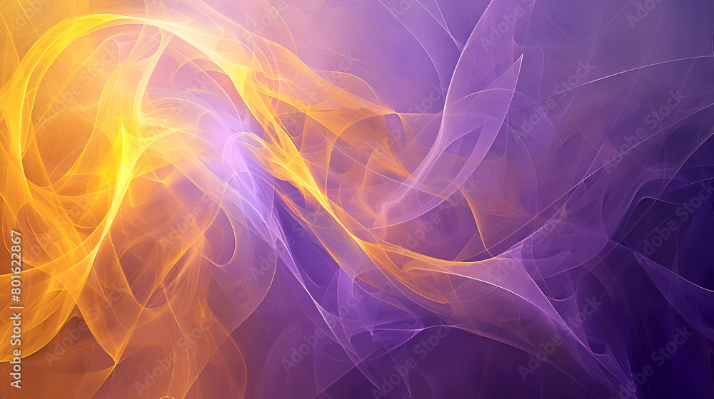 Dynamic abstract wallpaper featuring soft geometric shapes and flowing lines in vibrant sunshine yellow and deep purple, captured with an HD camera using a high-resolution technique Dynamic abstract wallpaper featuring soft geometric shapes and flowing lines in vibrant sunshine yellow and deep purple, captured with an HD camera using a high-resolution technique