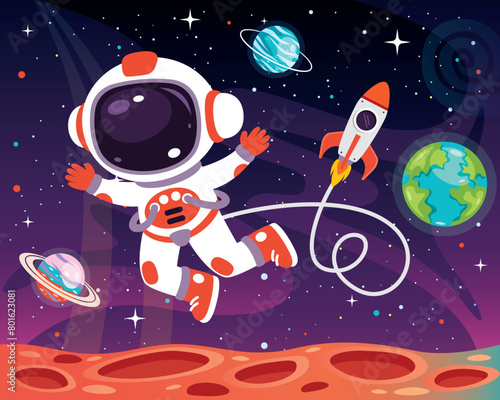Space Concept With An Astronaut