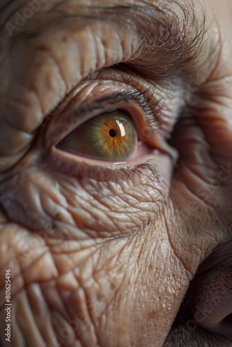 eldery woman   close-up portrait  Generative AI © Valentine
