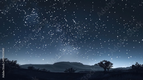 night sky with stars. Generative AI © Ahtesham