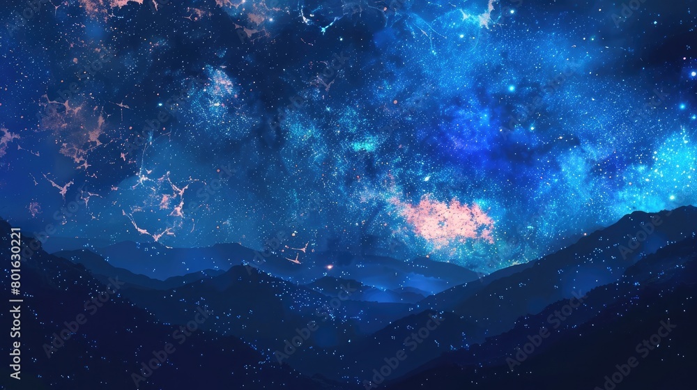 night sky with stars. Generative AI night sky with stars. Generative AI