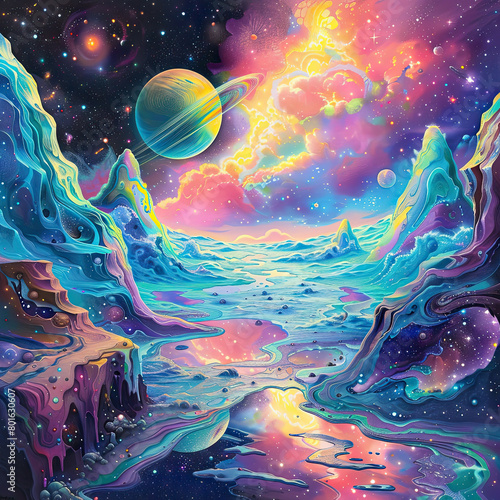 Psychedelic Cosmos Journey Through the Multiverse